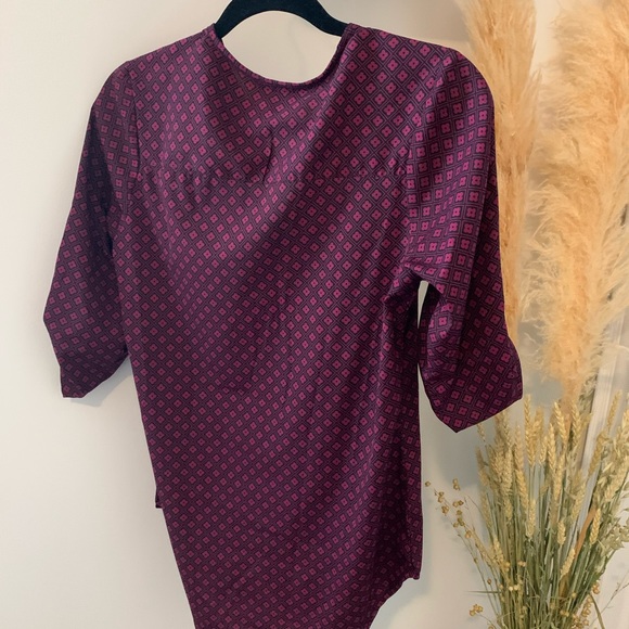 Twik Maroon 3/4 Blouse - Picture 2 of 7